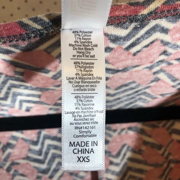 Lularoe Perfect tee short sleeve Sz XXS - Picture 5 of 5